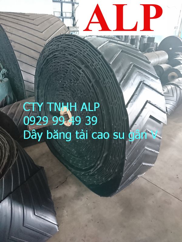 Dây băng tải cao su gân V – Tăng độ bám, chống trượt hiệu quả trên băng tải nghiêng