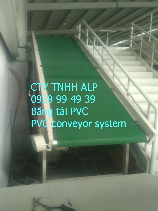 Băng tải PVC nghiêng